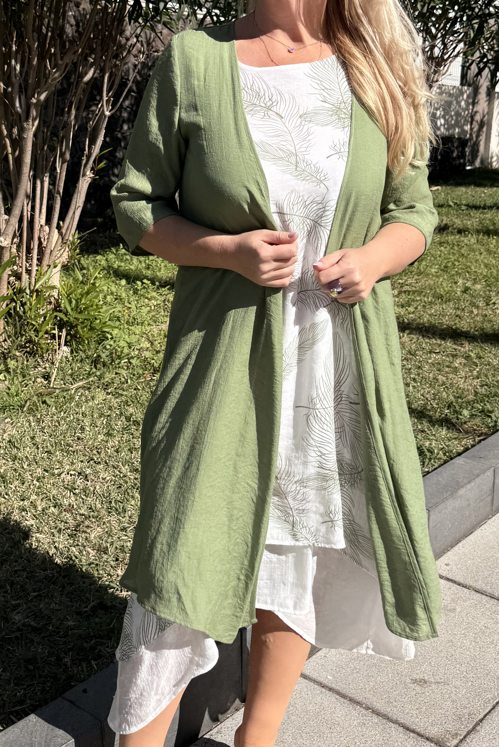 A00461 - Vestido con chaqueta Oliva