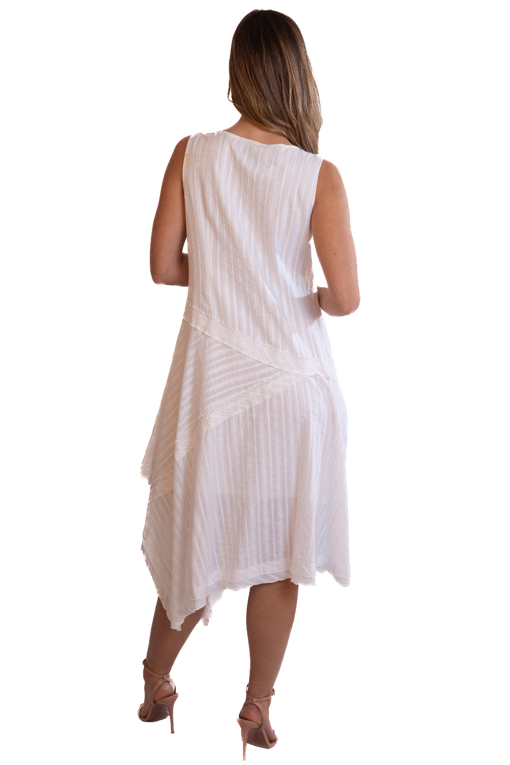AE0047 - AL 15162 Vestido blanco con flores