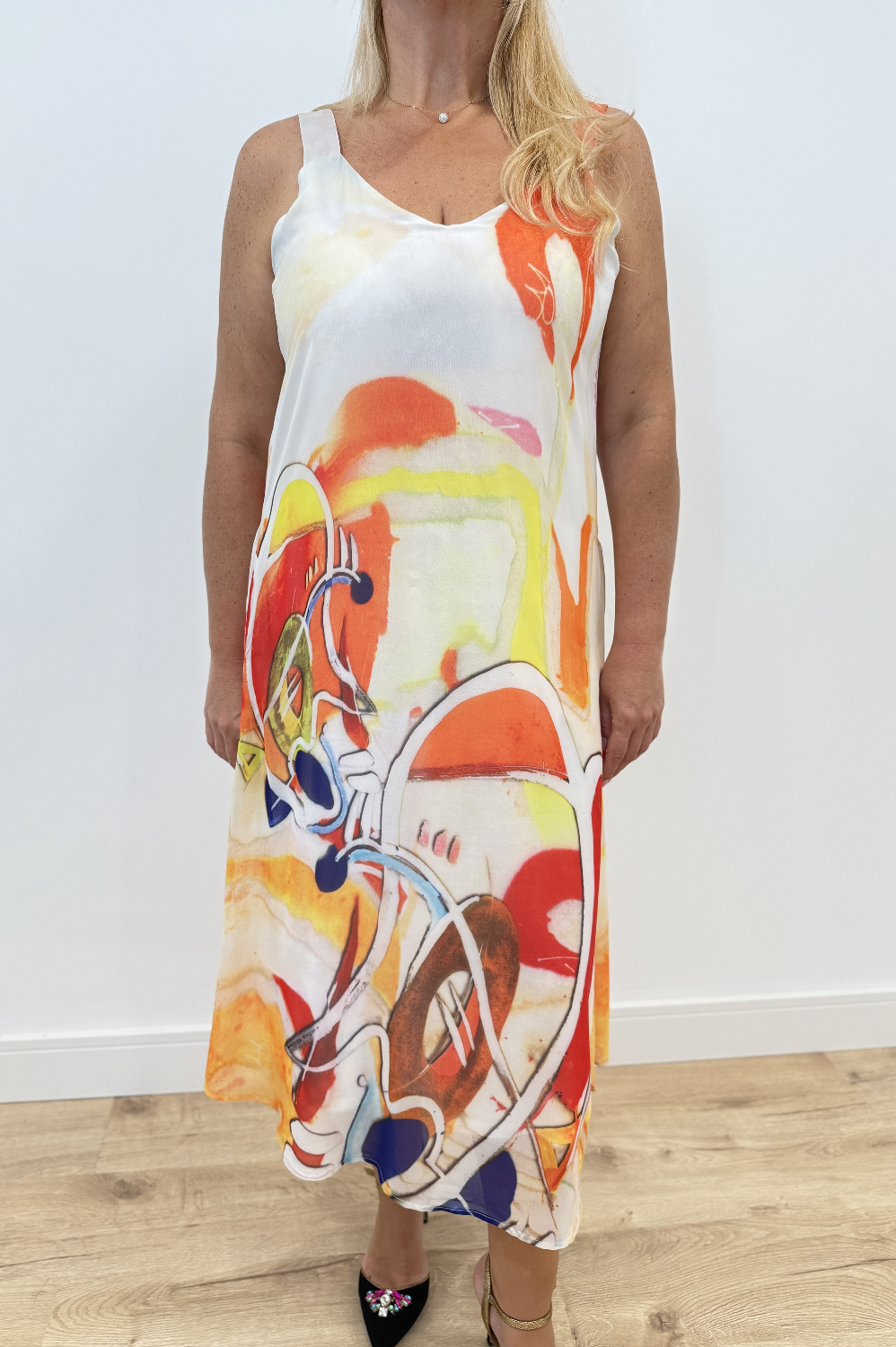 AE0088 - AL 15972 Vestido naranja con tirantes 