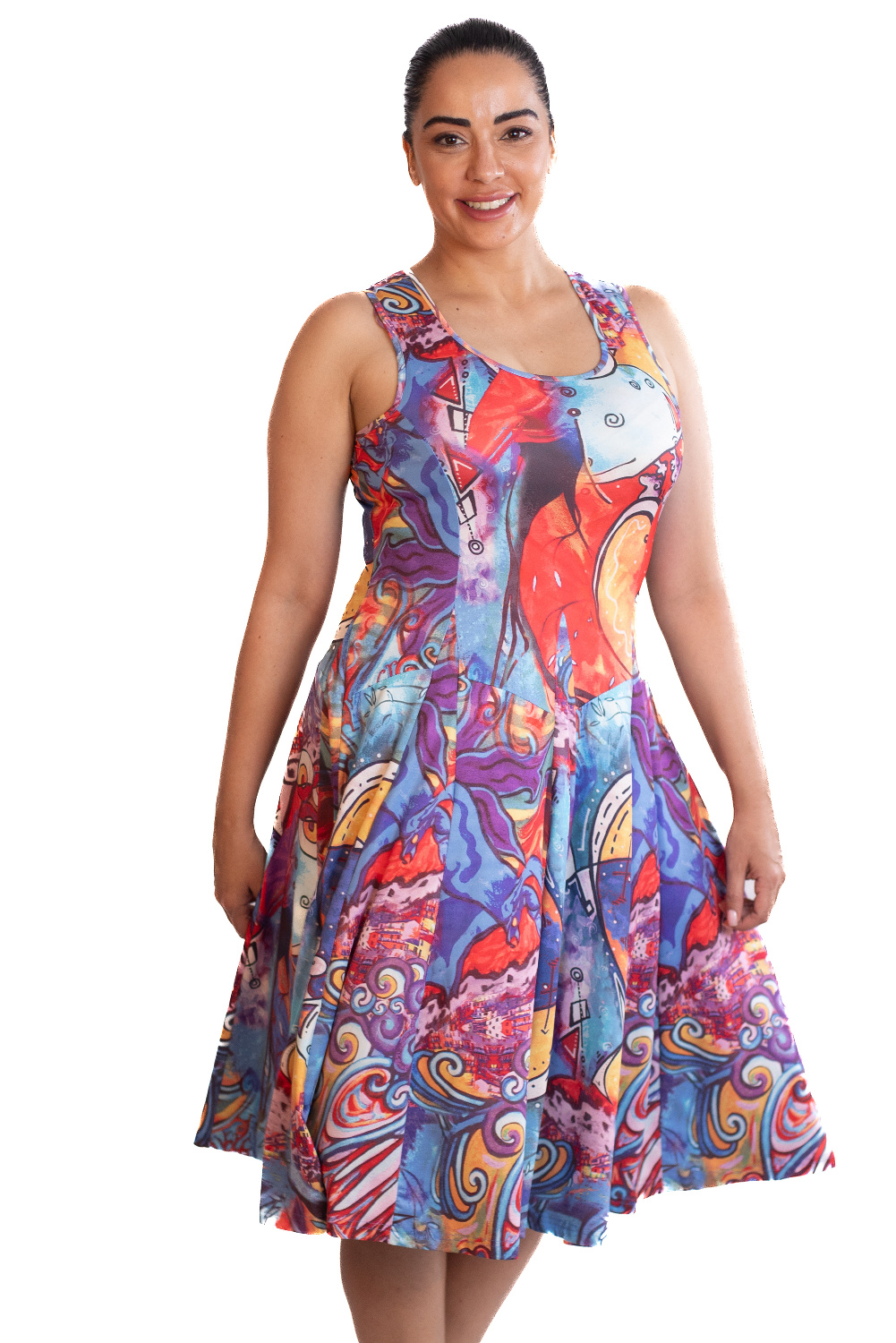 AF0309 - AL 13677 Vestido mundo en color 