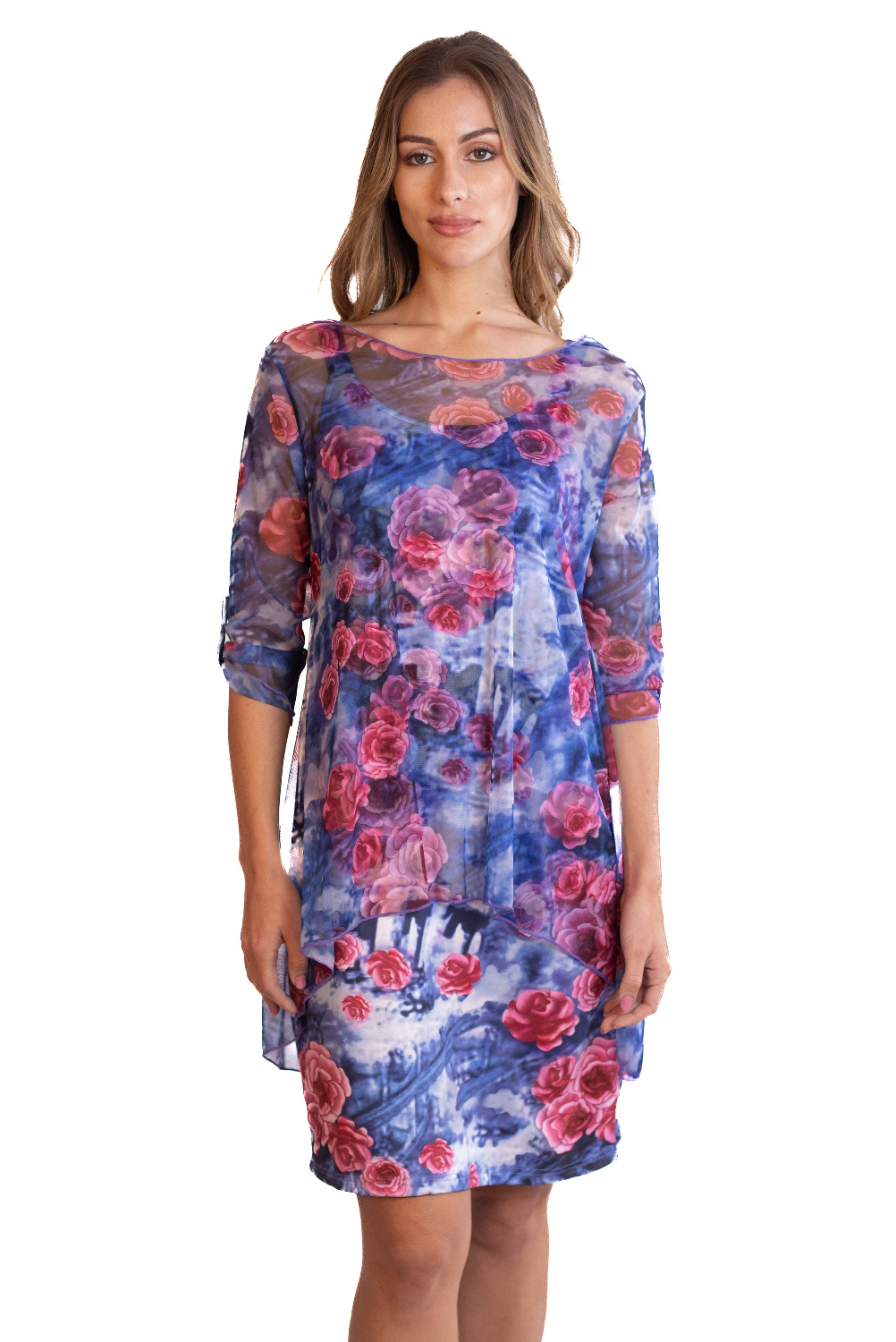 AF0310 - AL 13696 Vestido rosas 