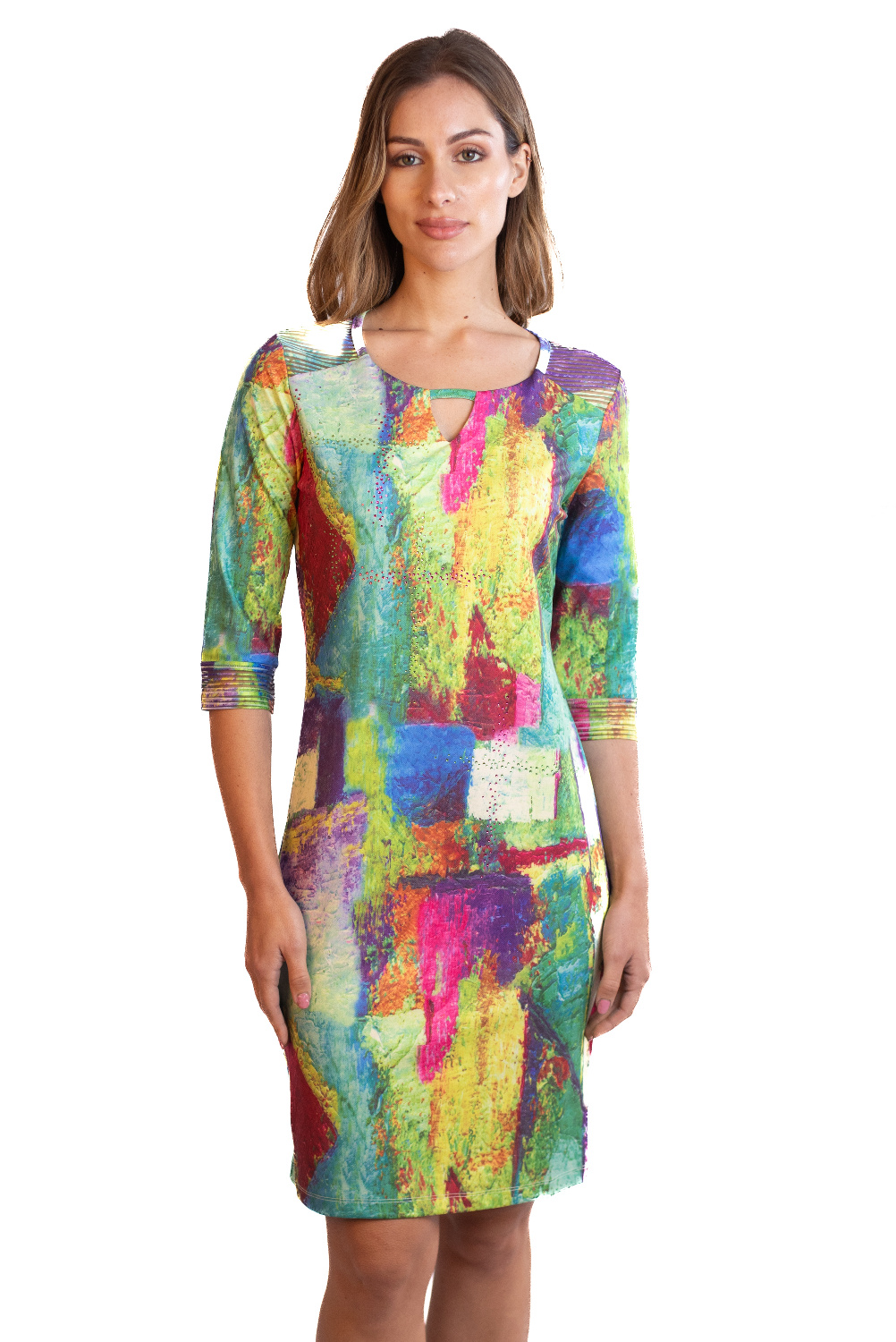 AF0343 - AL 15202 Vestido pintura multicolor						