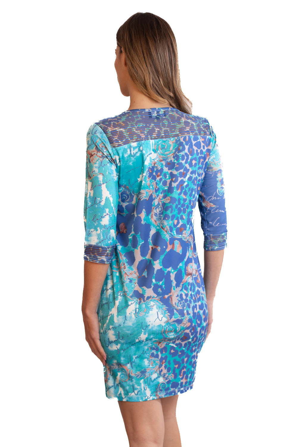 AF0349 - AL 15284 Vestido tigre azul 						
