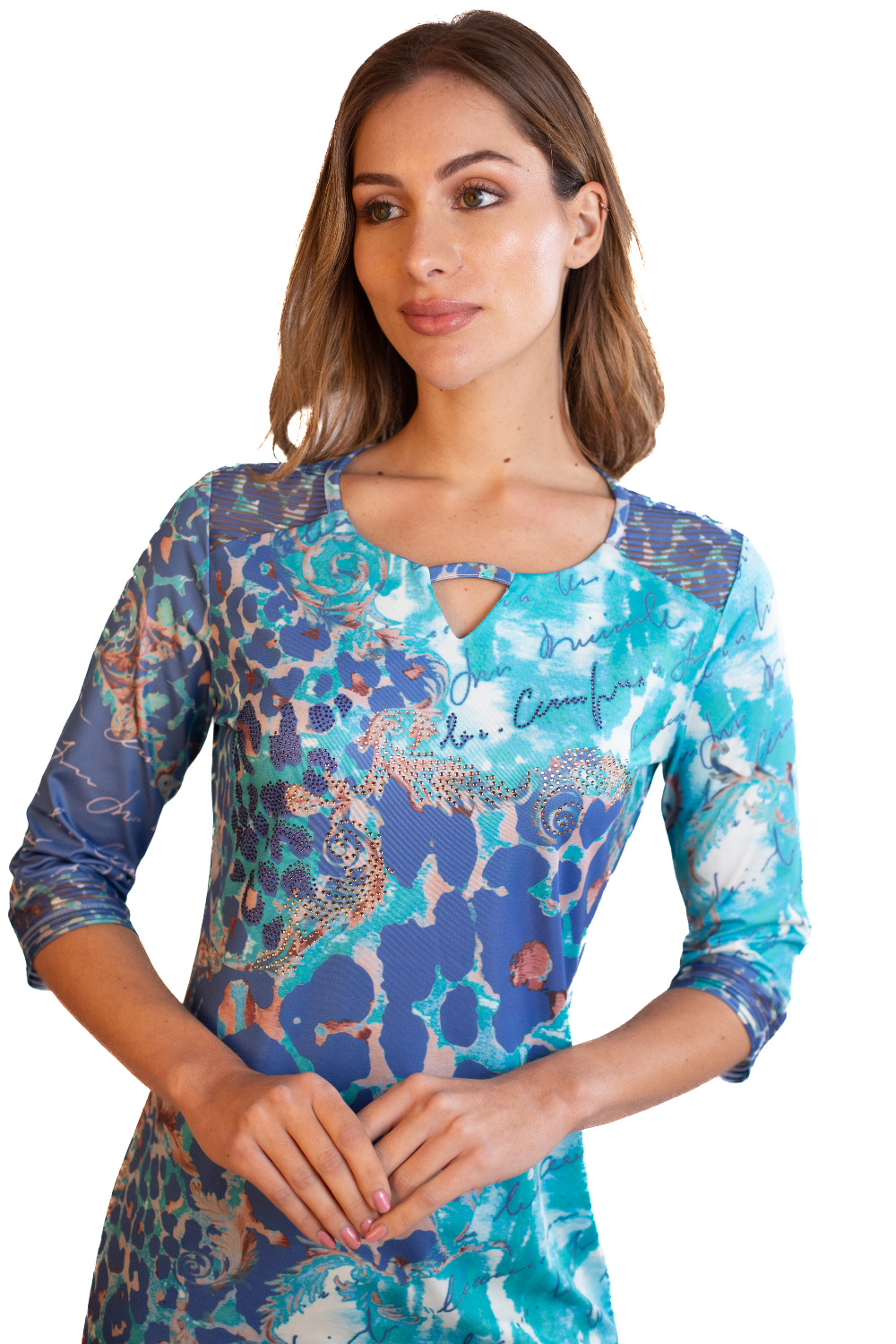 AF0349 - AL 15284 Vestido tigre azul 						