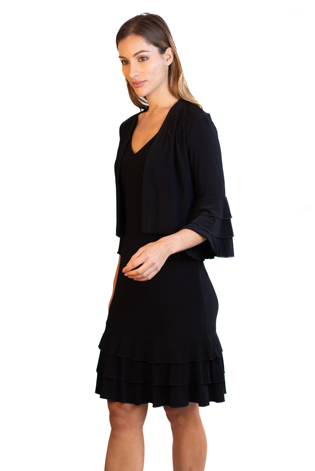 AF0359 - AL 15890 Vestido chic con detalle ondas						