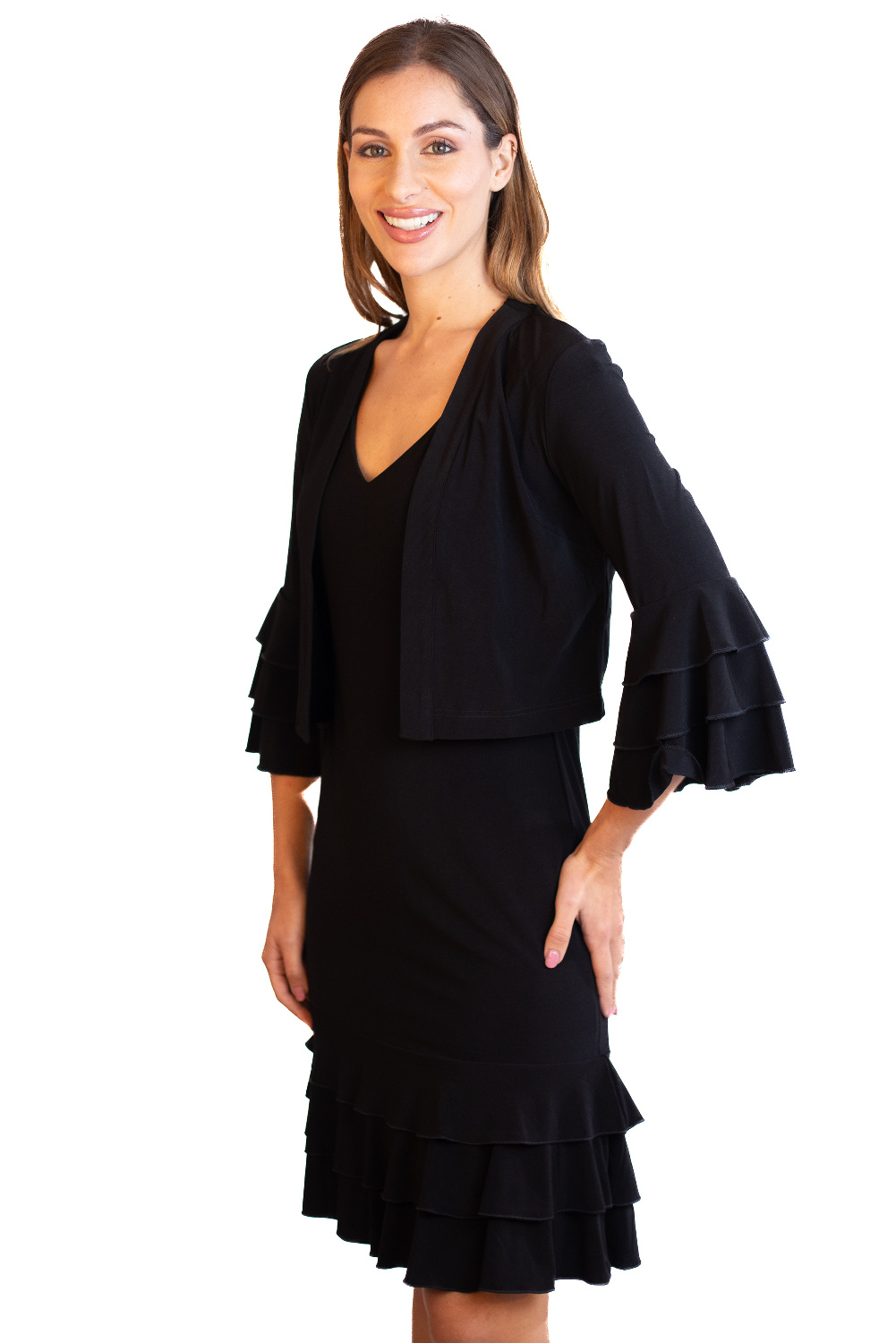 AF0359 - AL 15890 Vestido chic con detalle ondas						