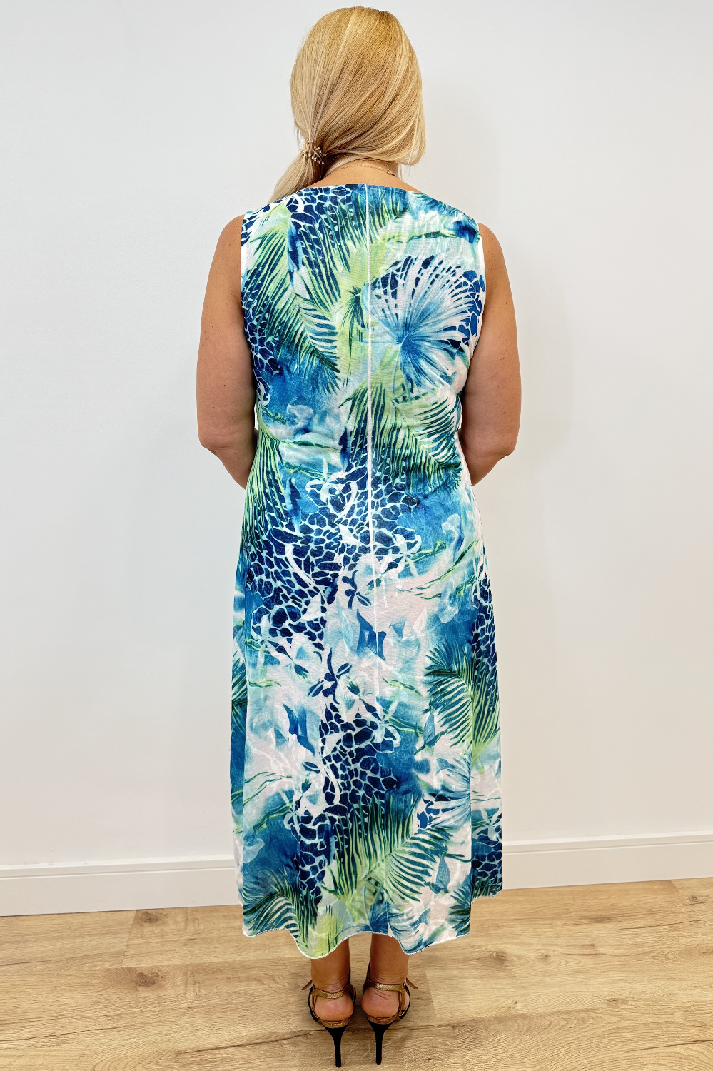 AF0368 - AL 15644 Vestido verde turquesa largo