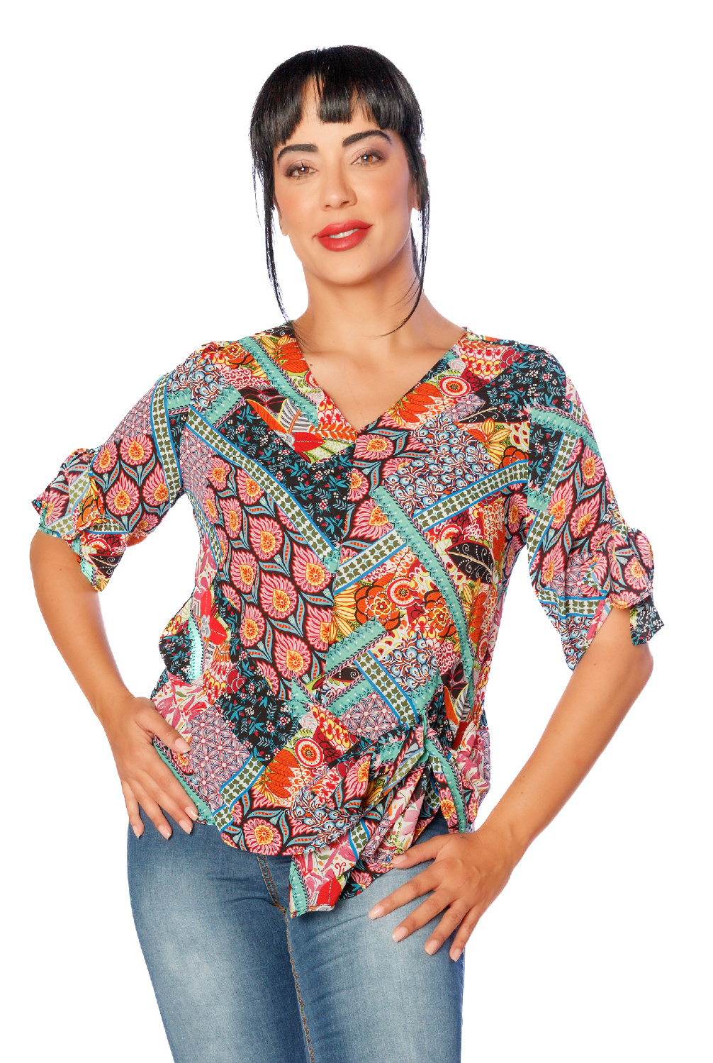 BA0748 - AL 13246 Camiseta estampado multicolor