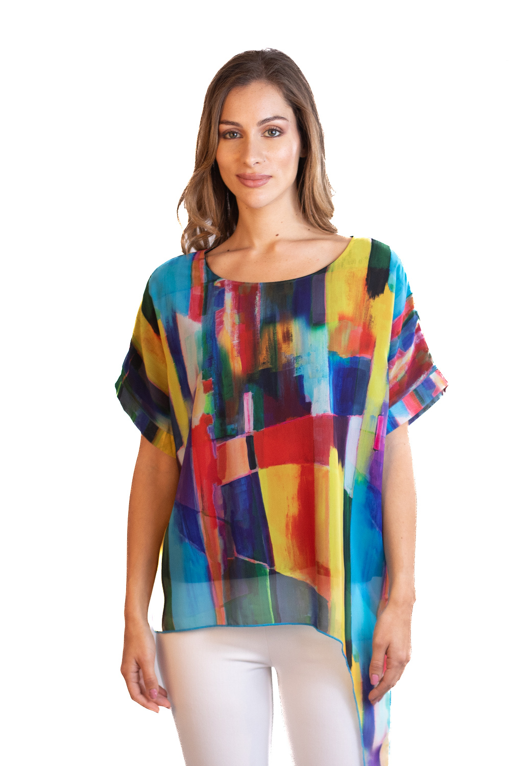 BA0756 - AL 13911 Camiseta multicolor con nudo