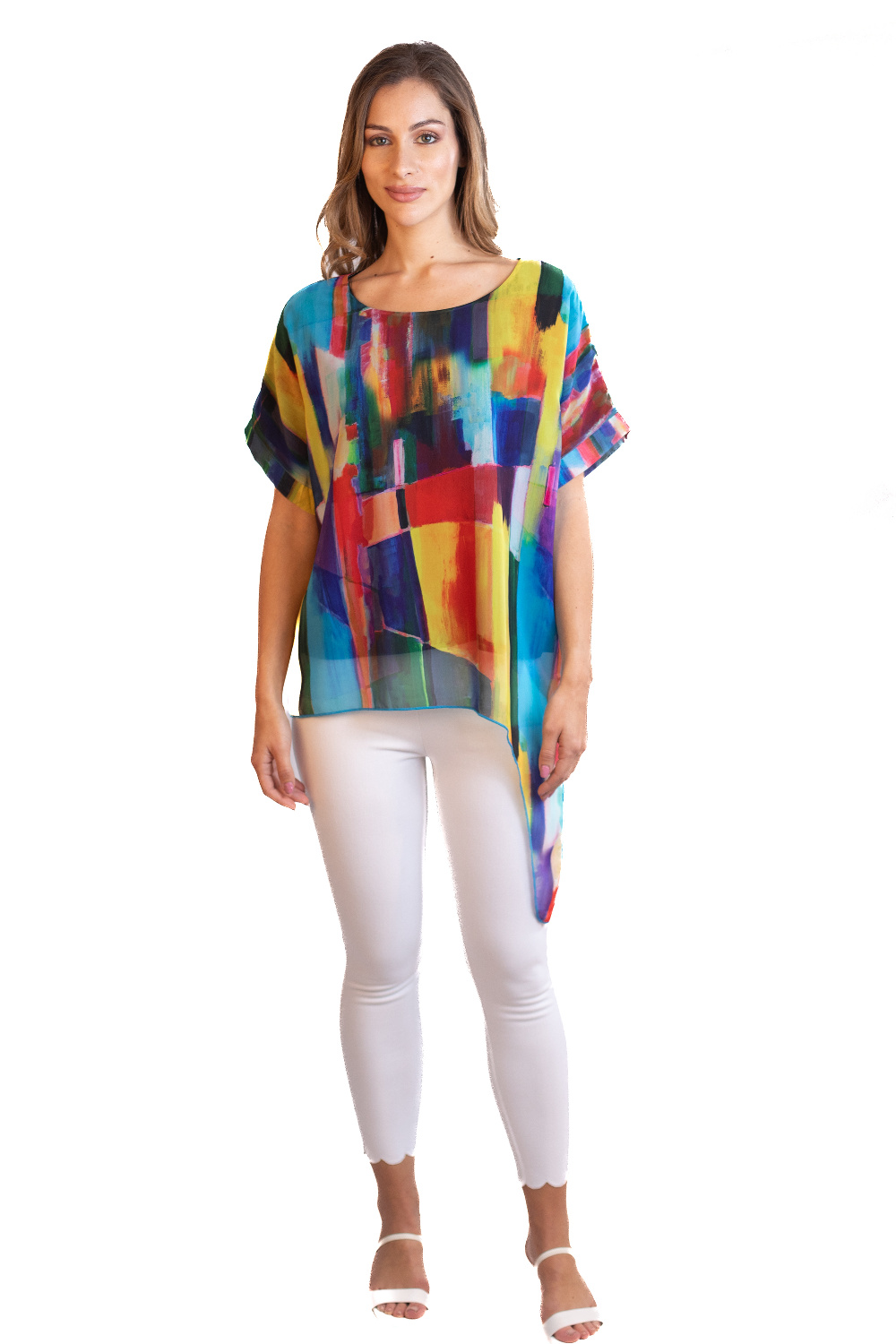 BA0756 - AL 13911 Camiseta multicolor con nudo