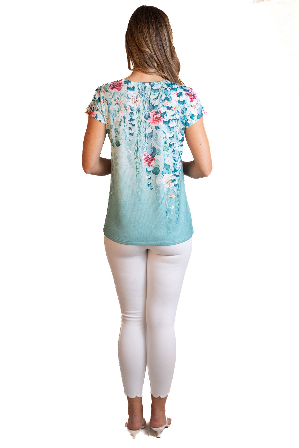 BA0779 - AL 14120 Camiseta floral verde						