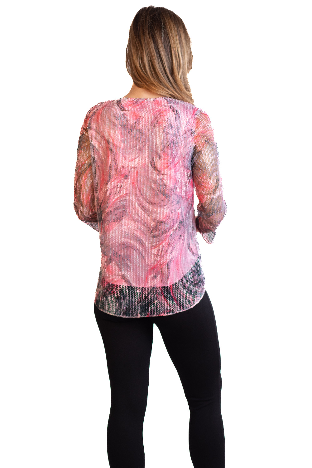 BA0780 - AL 15228 Camiseta rosas encaje 						