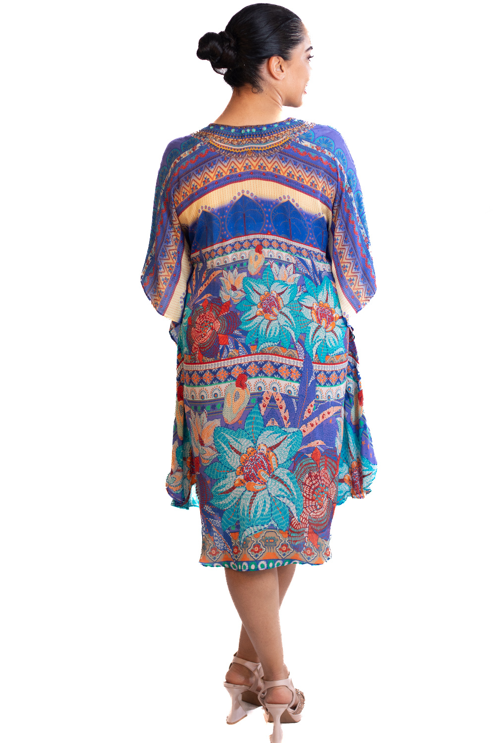 BA0787 - AL 13815 Camiseta kaftan azul lila						