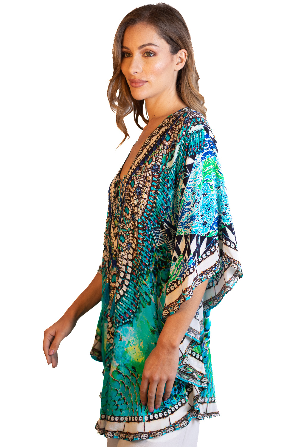 BA0791 - AL 15166 Camiseta de playa turquesa						
