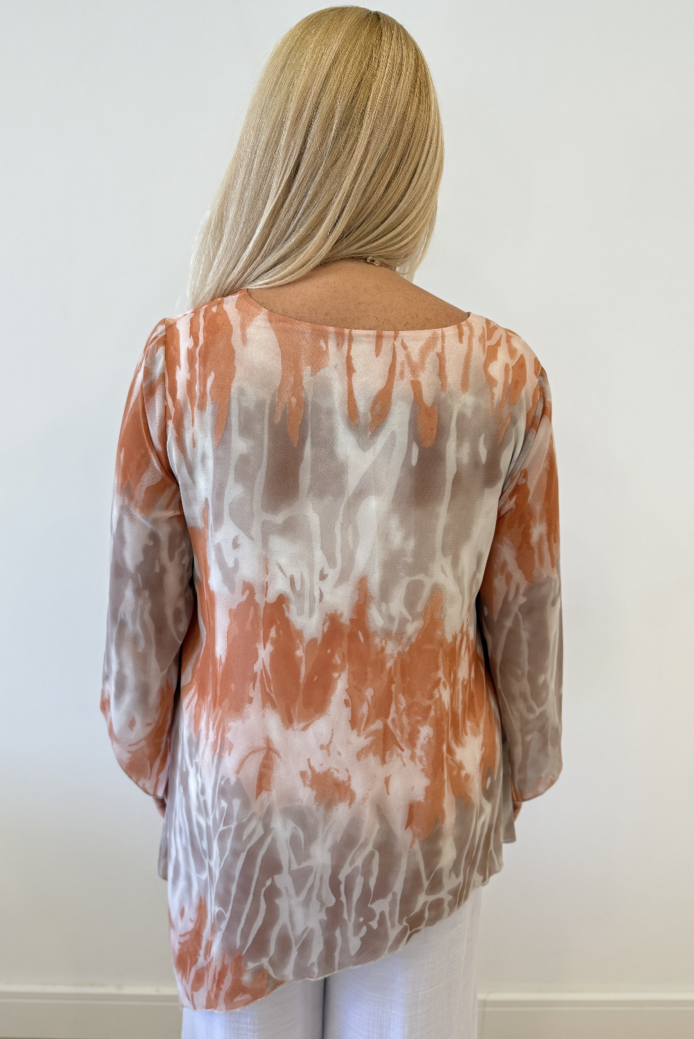 BA0851 - AL 16036 Camiseta color teja tie dye 
