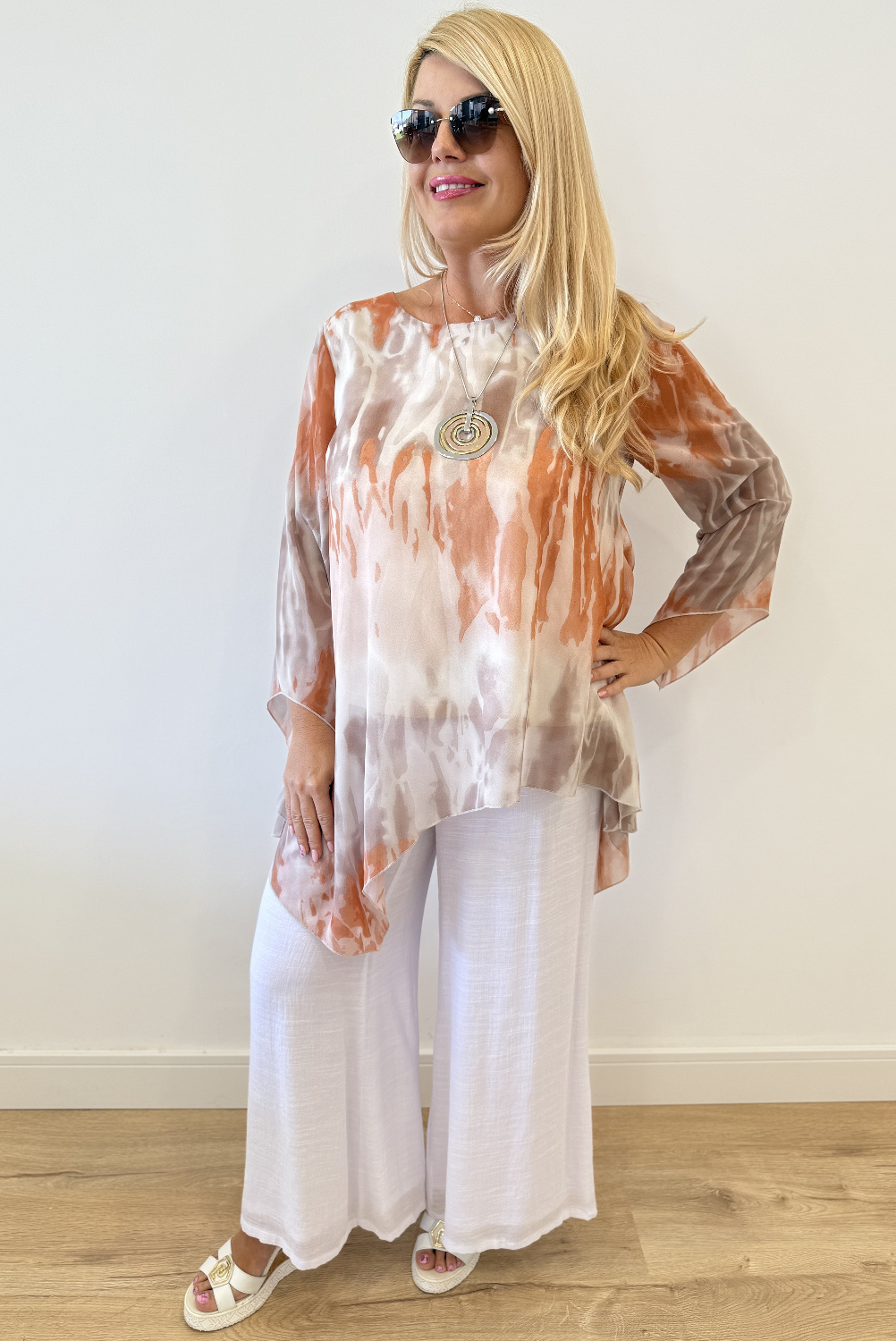 BA0851 - AL 16036 Camiseta color teja tie dye 