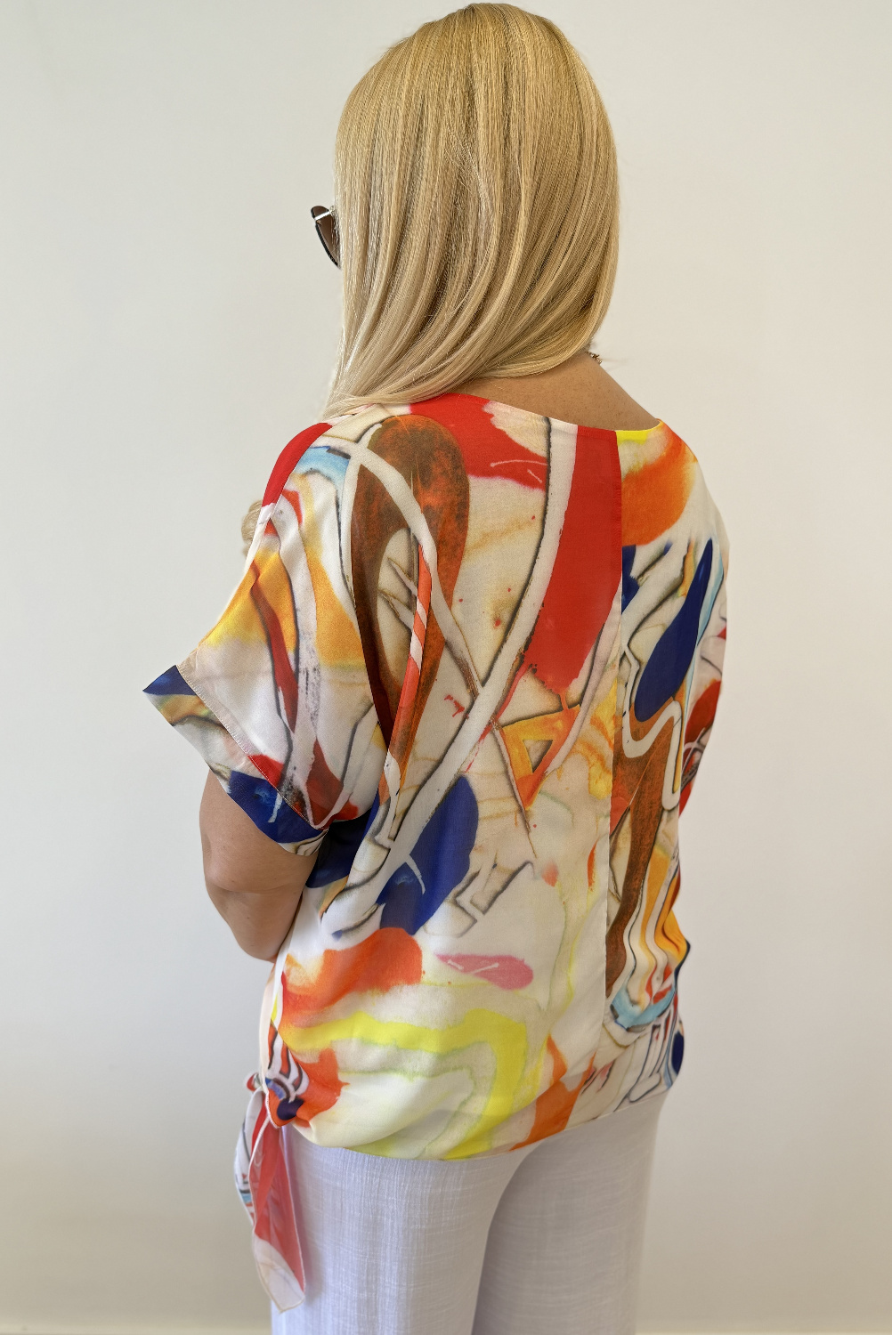 BA0869 - AL 15973 Camiseta gasa naranja nudo 