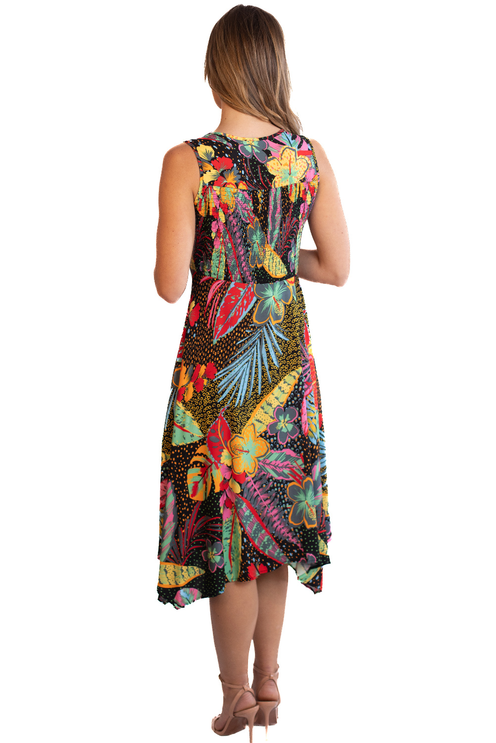 BC0279 - AL 15086 Vestido negro floral 						
