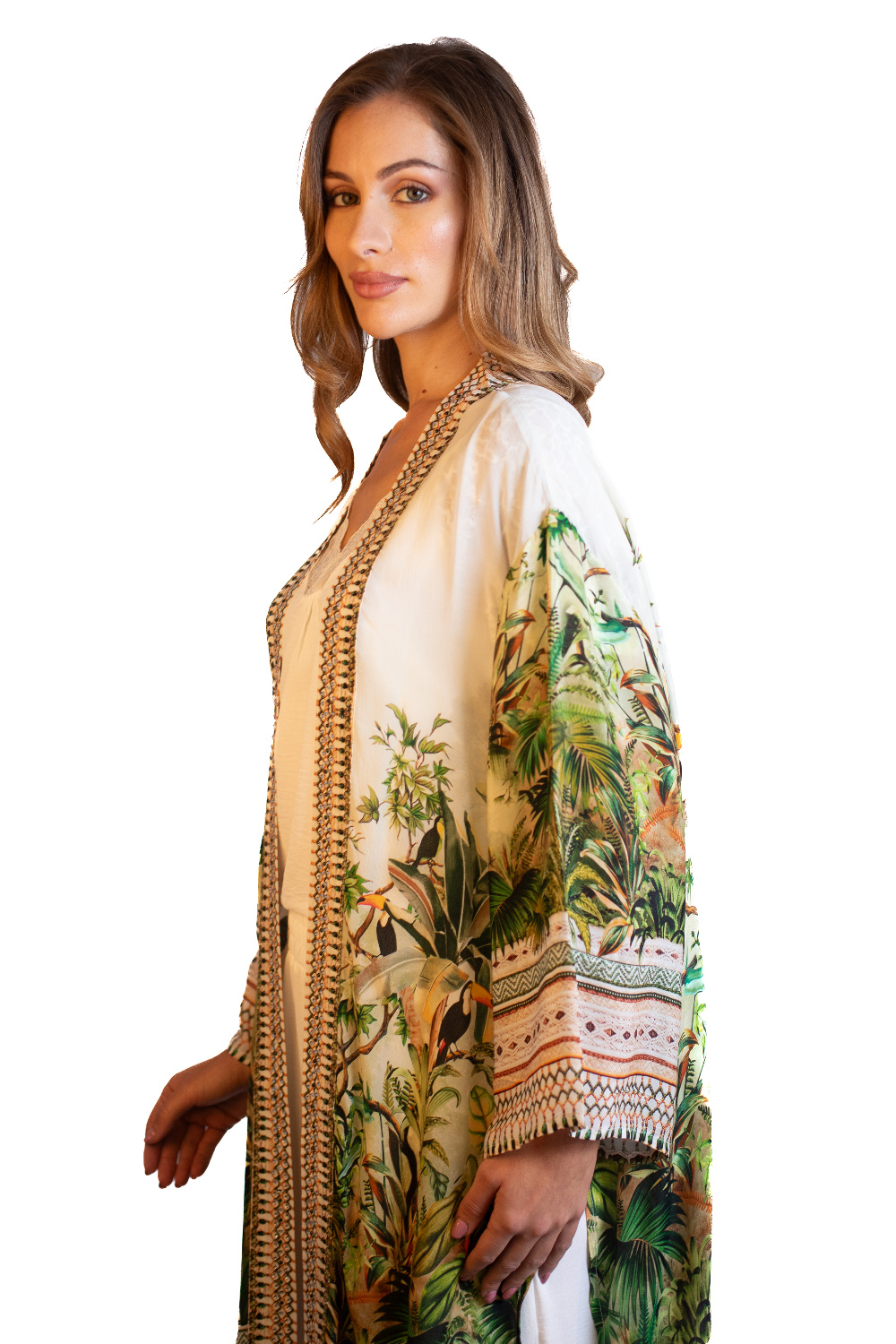 BC0282 - AL 13823 Chaqueta kurta verde paraiso						