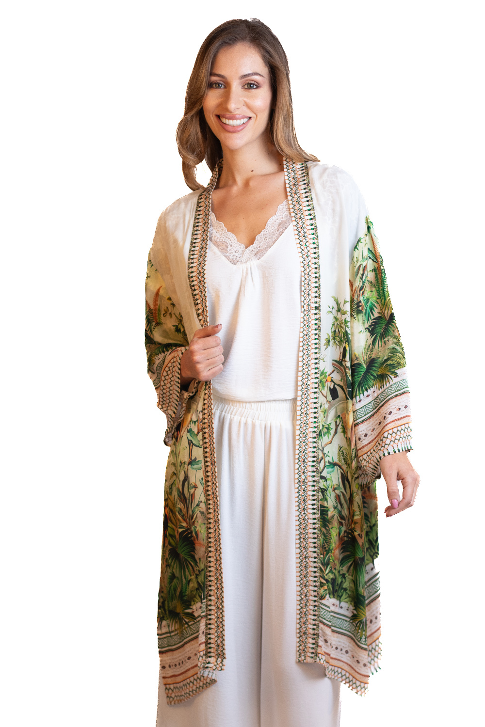 BC0282 - AL 13823 Chaqueta kurta verde paraiso						