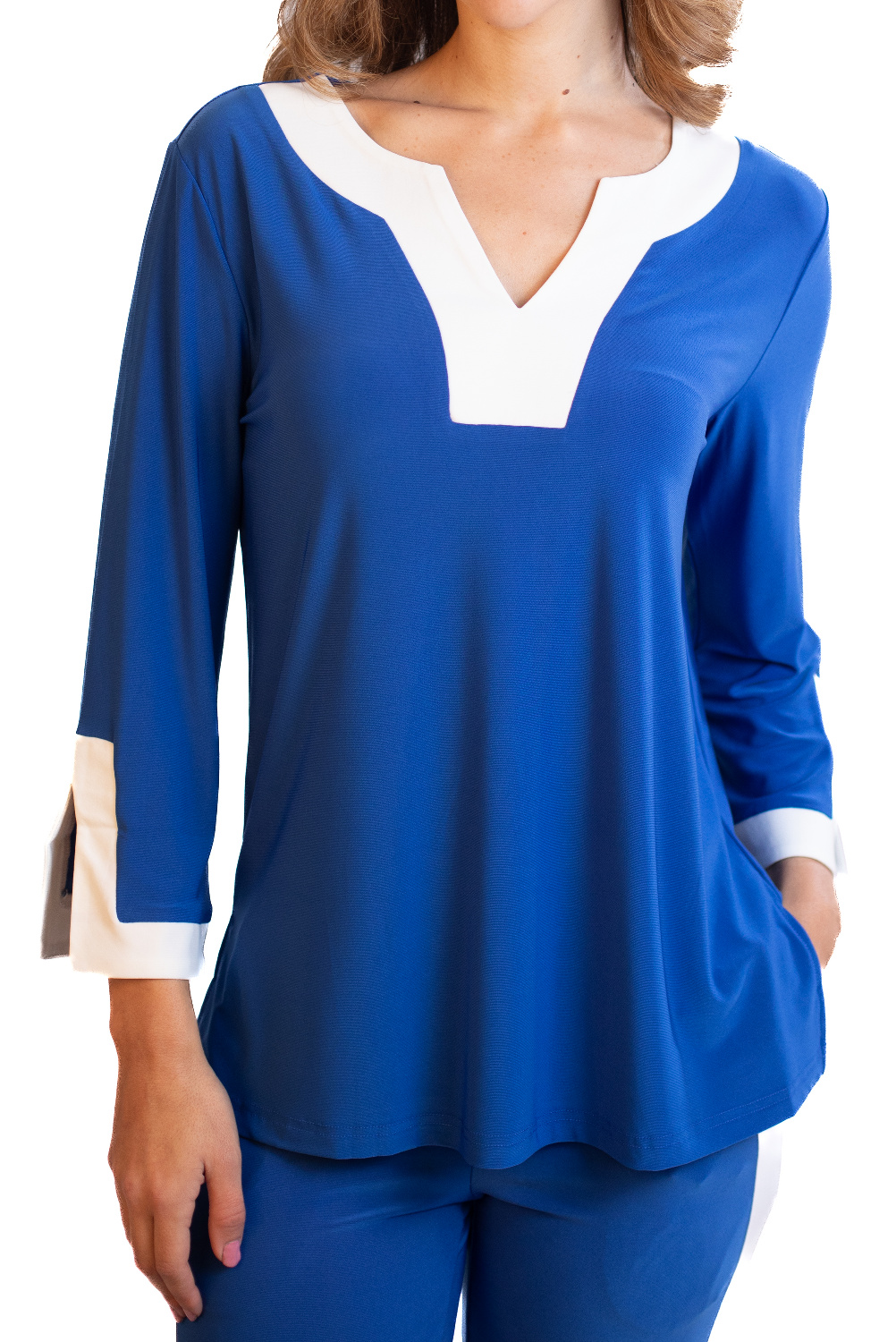 BC0284 - AL 15012 camiseta bicolor elegante 						