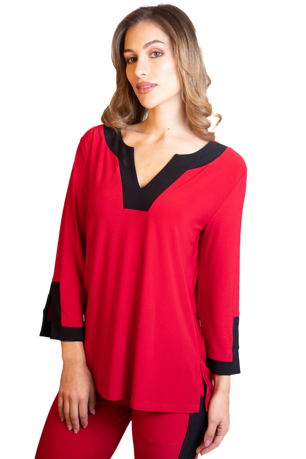 BC0284 - AL 15012 camiseta bicolor elegante 						