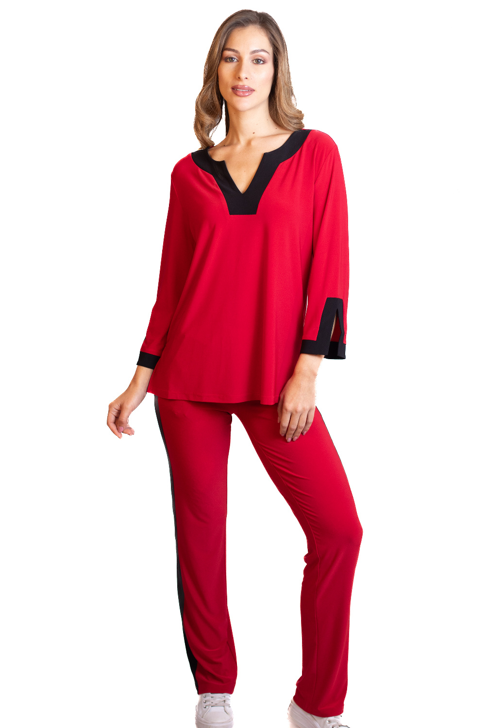 BC0284 - AL 15012 camiseta bicolor elegante 						