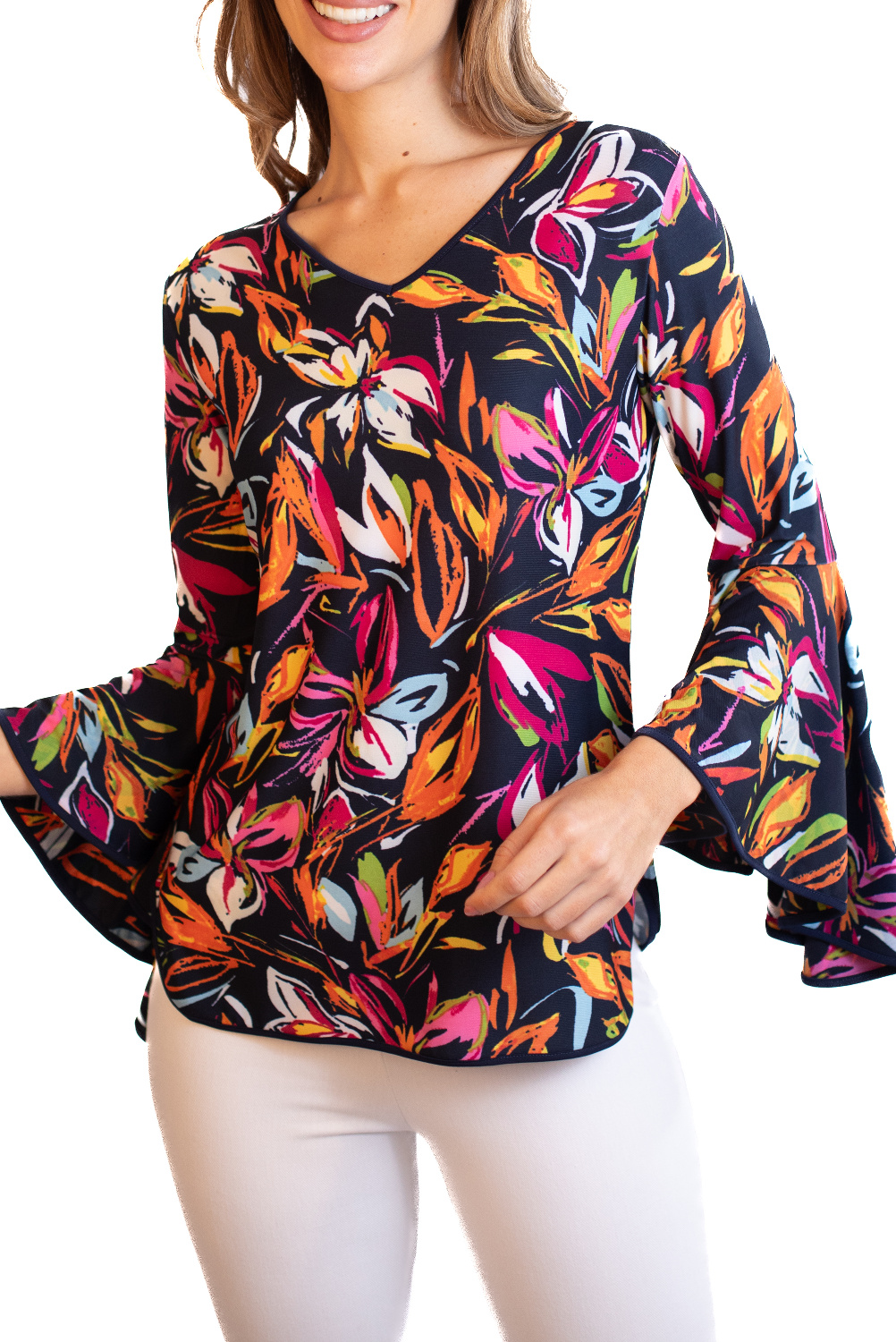 BC0287 - AL 15100 Camiseta con manga volante multicolor						