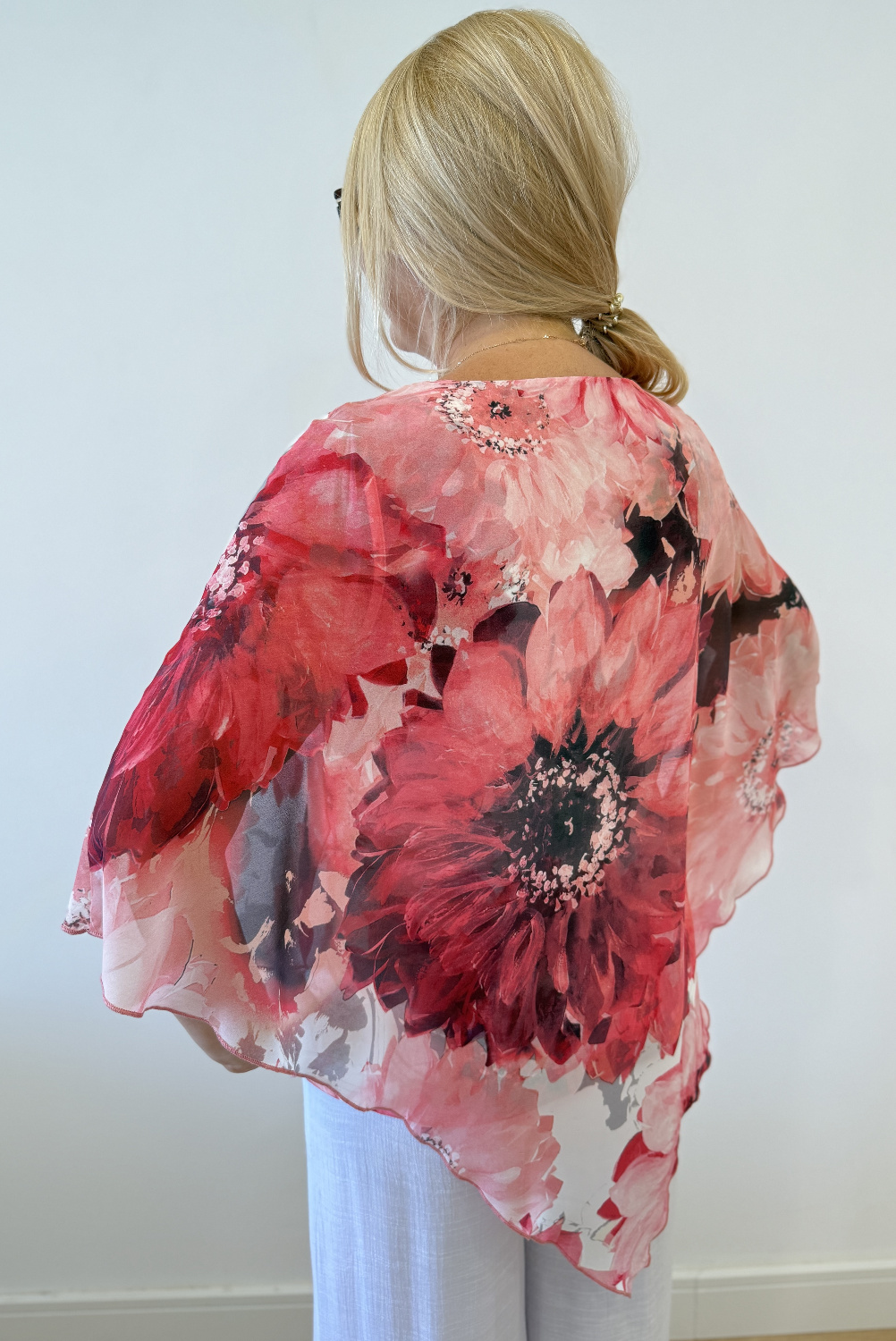 BE0028 - AL 15583 Camiseta rosa estilo poncho 