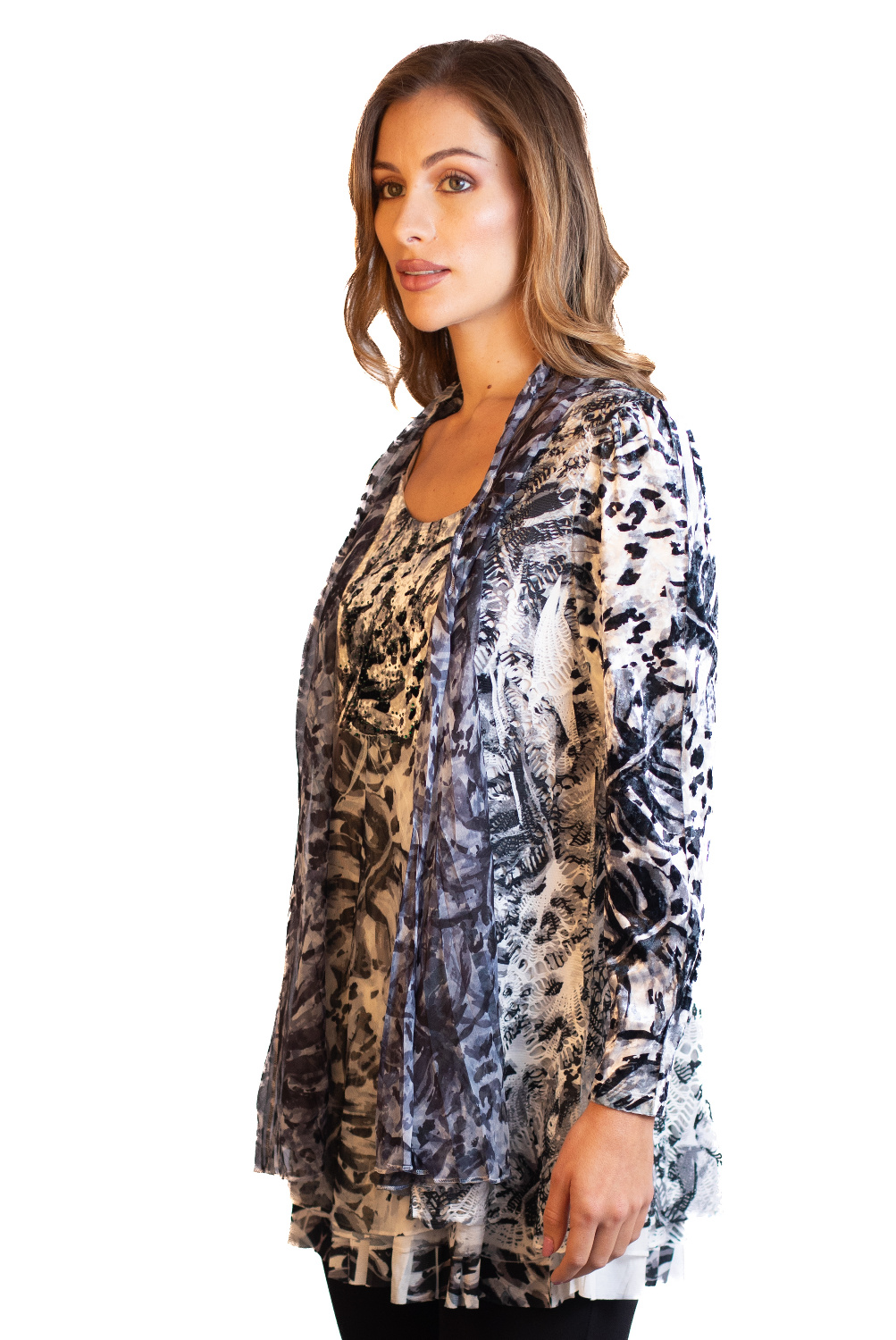DC0159 - AL 15242 Camiseta elegante con chaqueta suave 