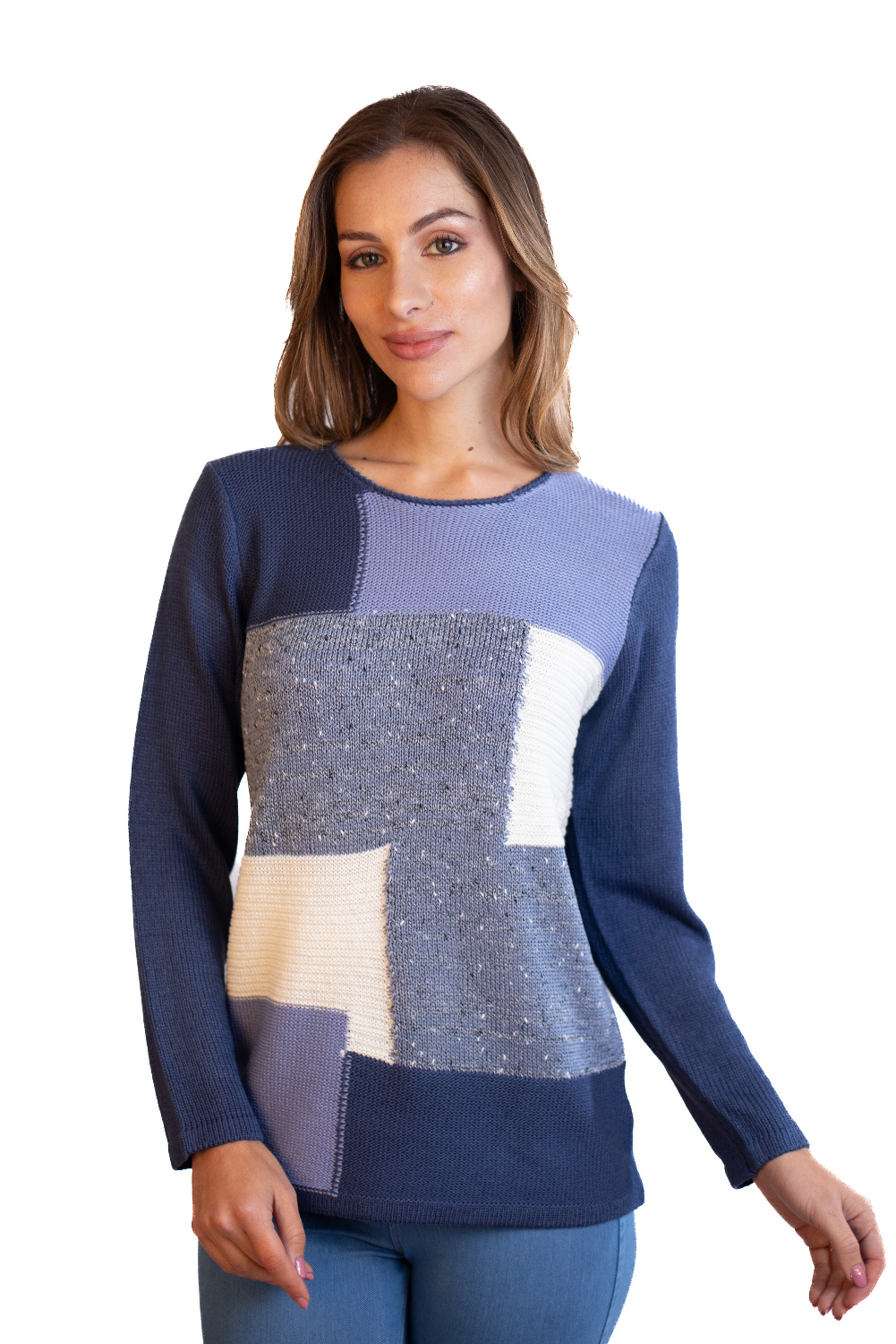 DC0160 - AL 15303 Jersey denim cuadros 