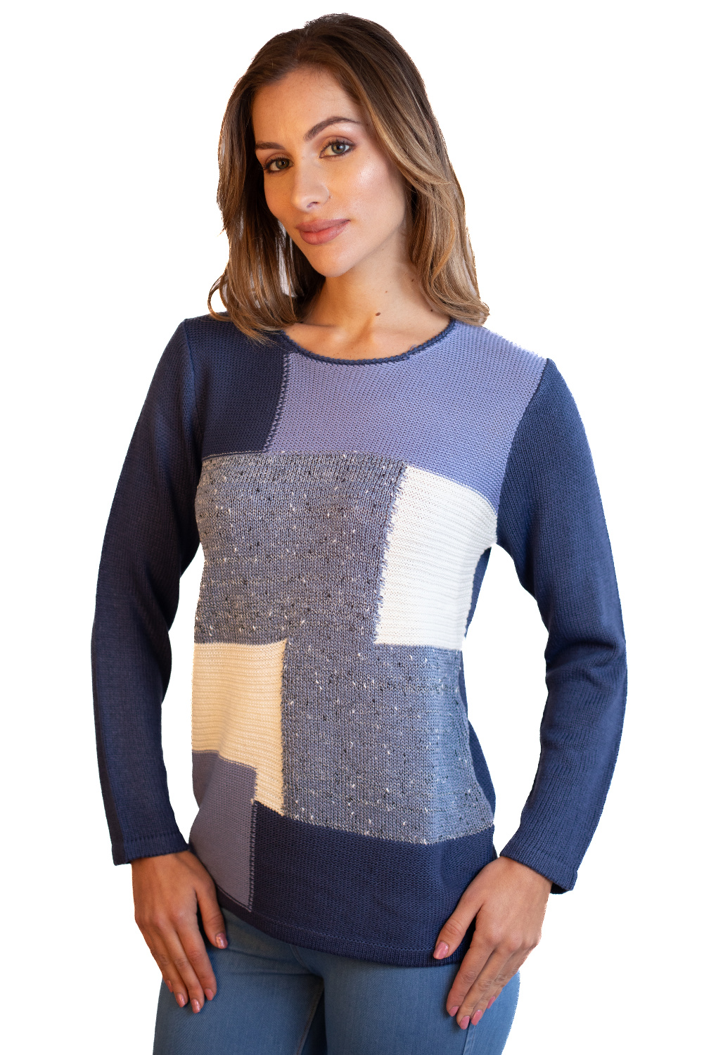 DC0160 - AL 15303 Jersey denim cuadros 
