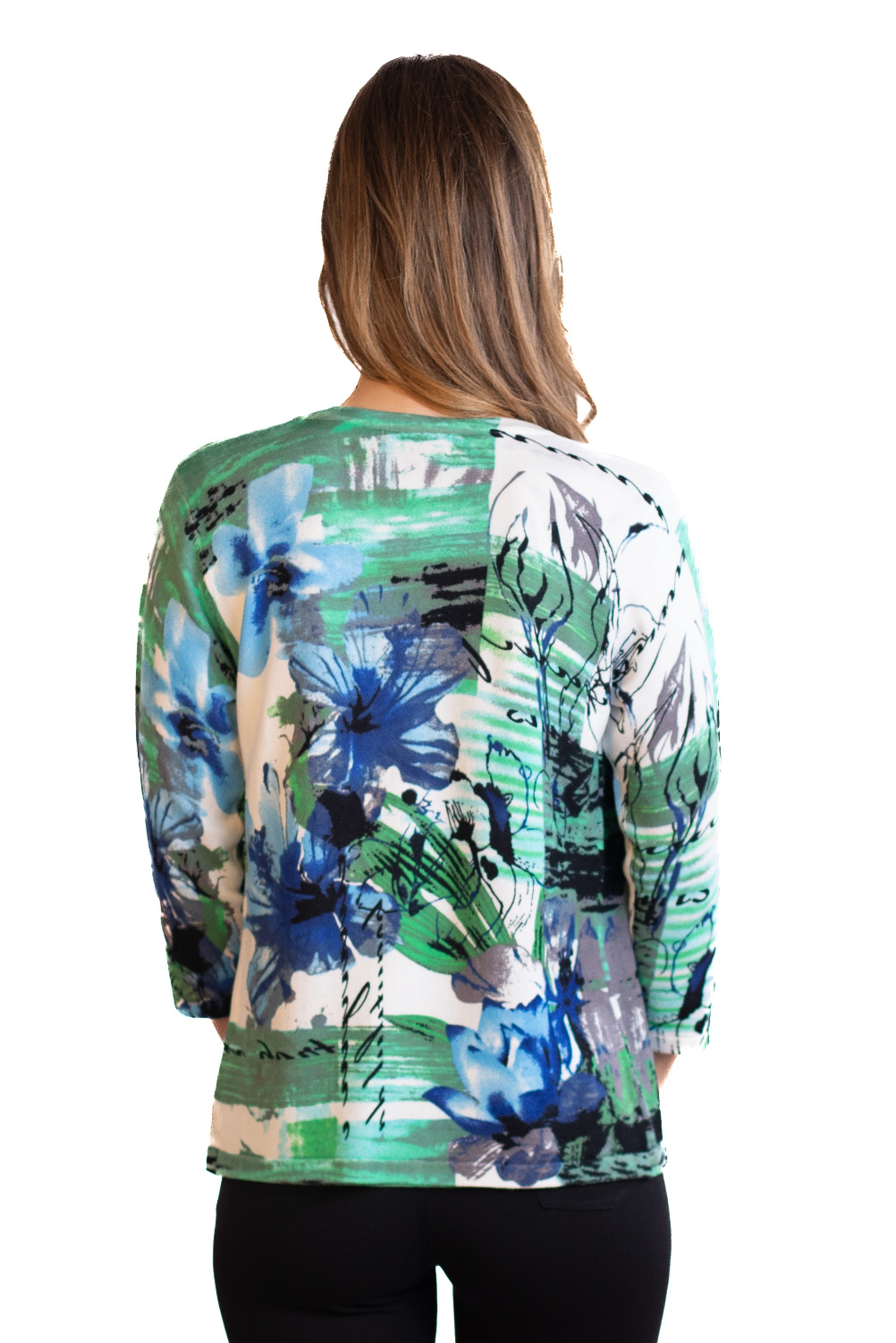 DJ0088 - AL 15182 Rebeca manga 3/4 verde azul 