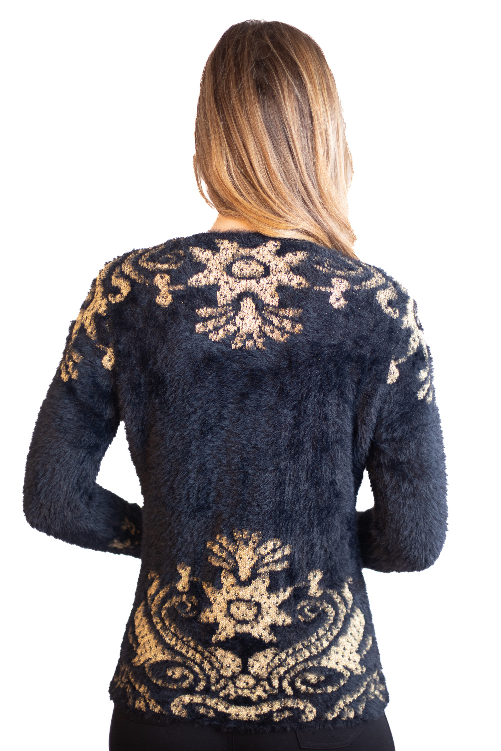 DJ0093 - AL 15511 Rebeca negra con dorado 