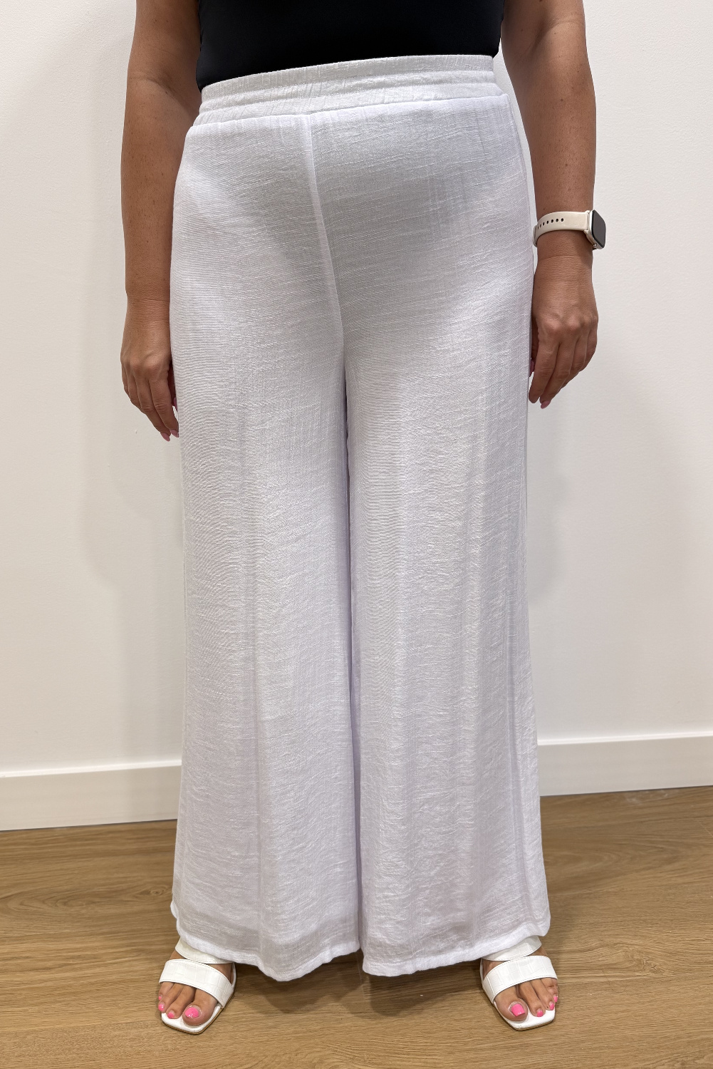 EA0087 - AL 16046 Pantalon ancho blanco 
