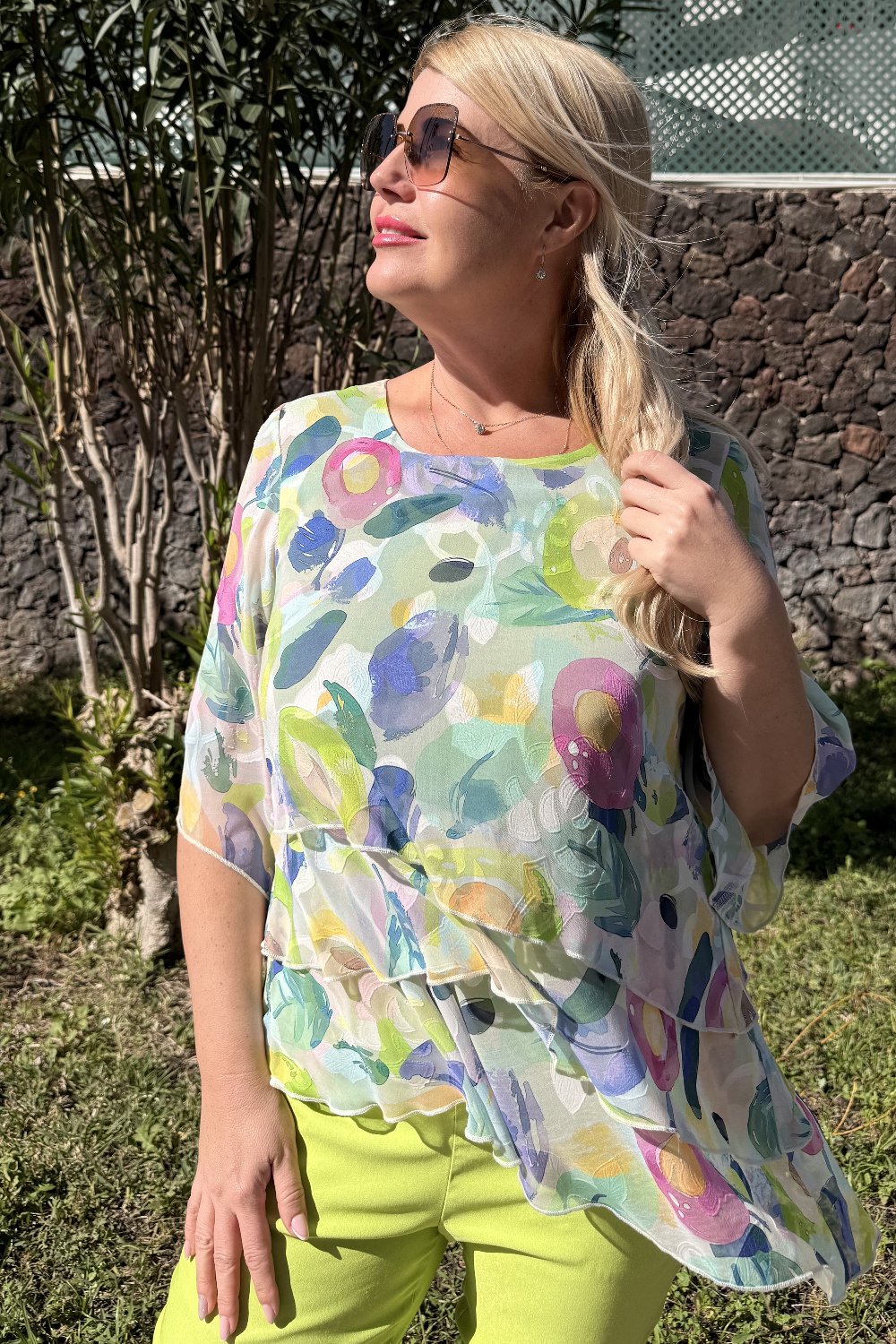 G00057 - Blusa Volantes Botánico