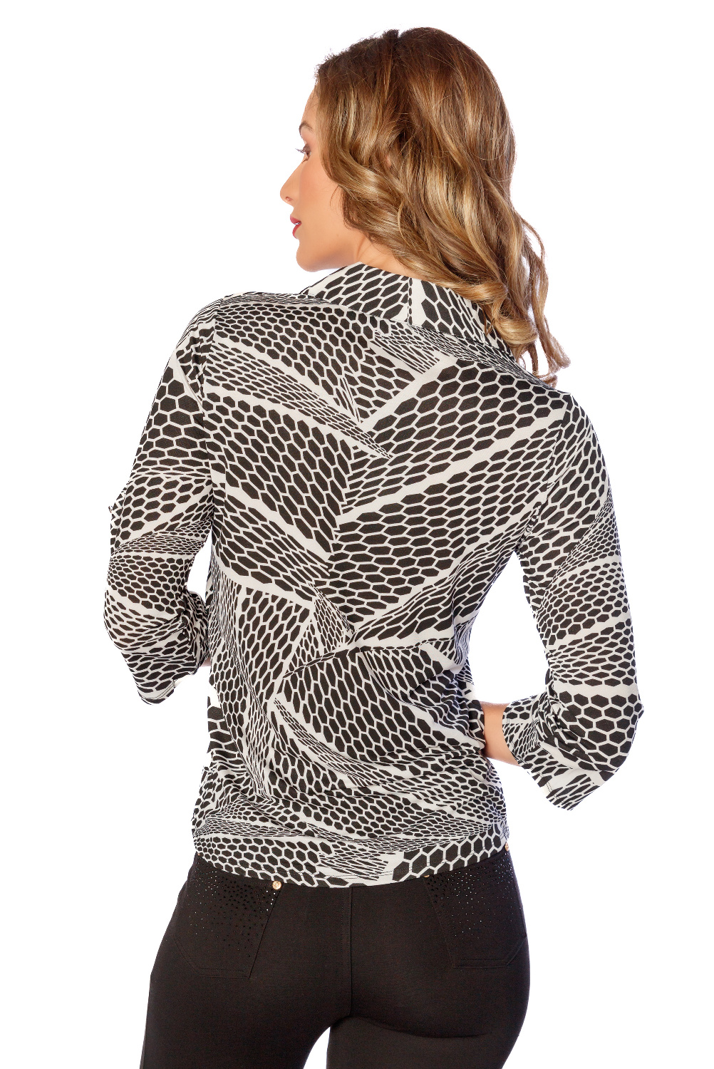 GD0014 - AL 12907 Camisa manga larga diseño panal