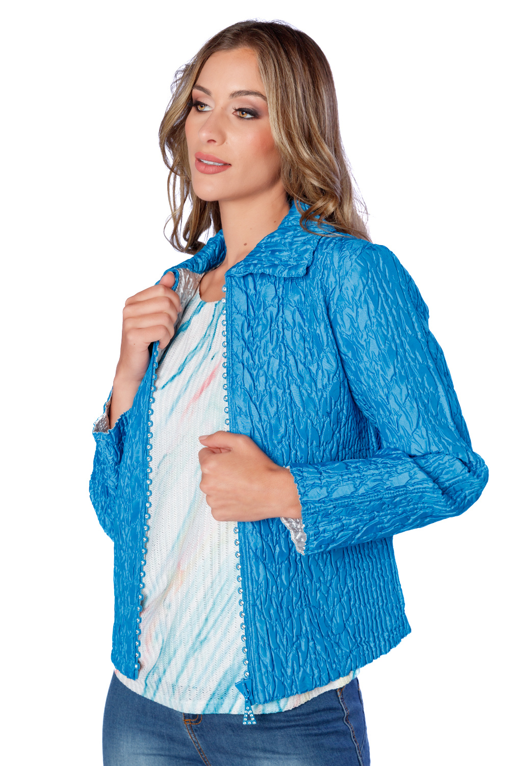 JB0052 - AL 5642 Chaqueta de punto con pliegues