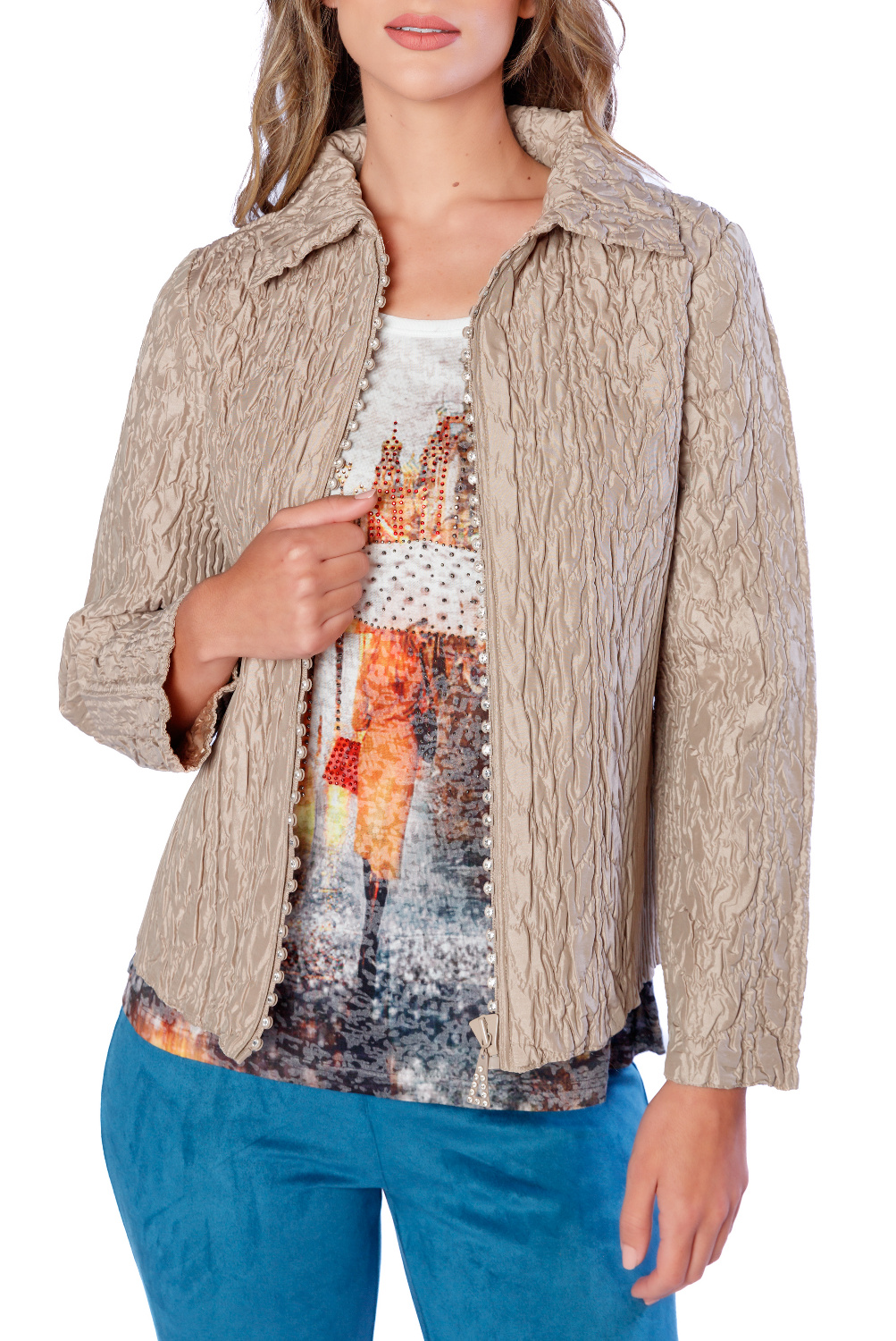 JB0052 - AL 5642 Chaqueta de punto con pliegues