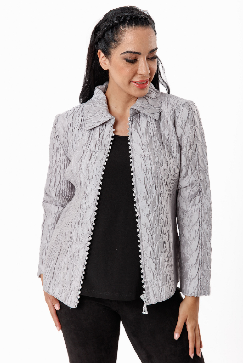 JB0052 - AL 5642 Chaqueta de punto con pliegues