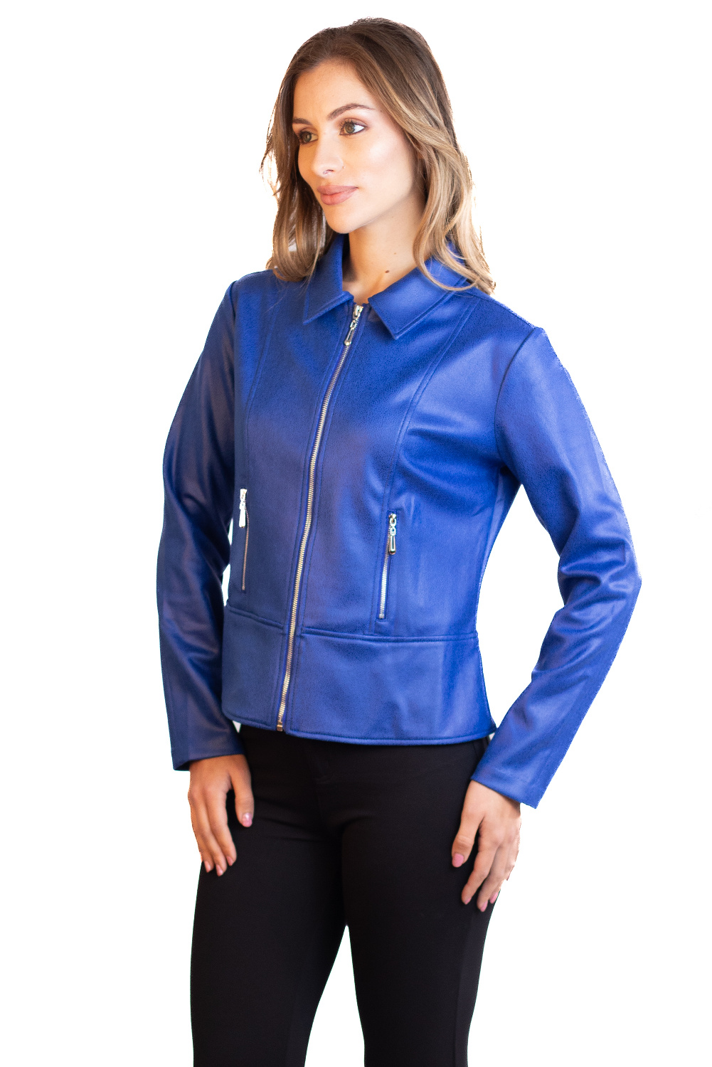 JC0081 - AL 14092 Chaqueta de faux piel elegante						